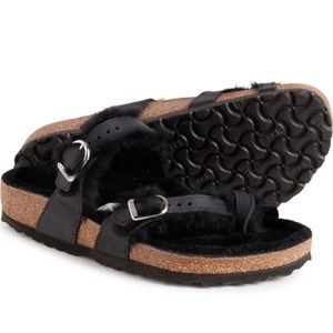 Birkenstock Franca Shearling Nubuck Leather